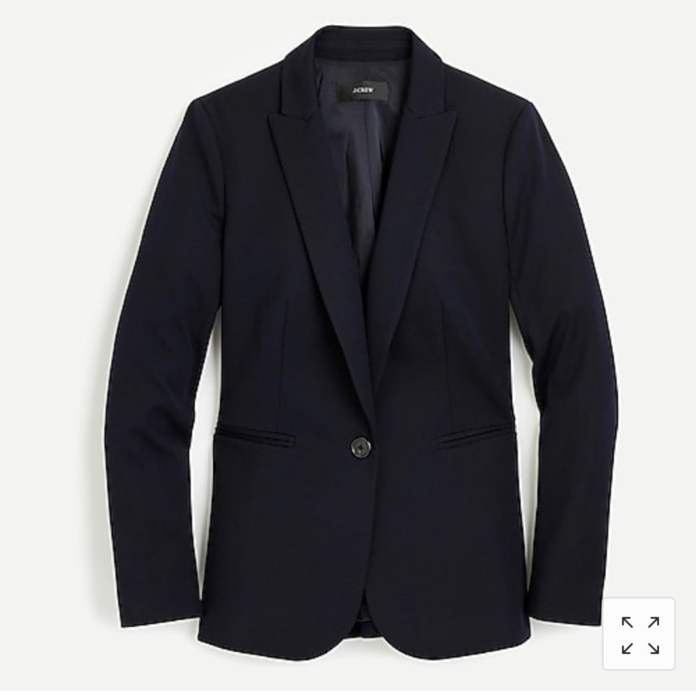 NWT J. Crew Navy Parke Blazer in Bi-Stretch Cotton